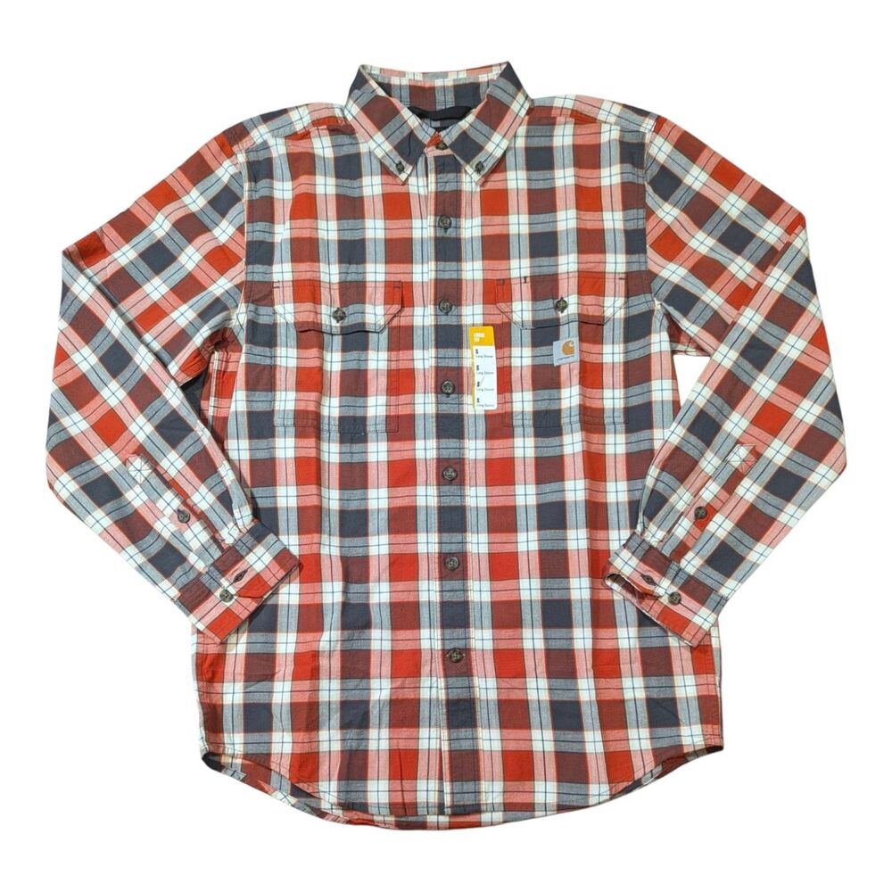 Carhartt NWT Loose Fit Midweight Chambray Long Sleeve Shirt Men’s SMALL 104910 - Picture 2 of 9